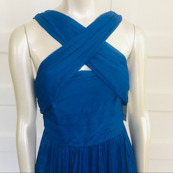 NWT B.B. Dakota pleated crinkle crisscross dress 6 - Picture 3 of 7